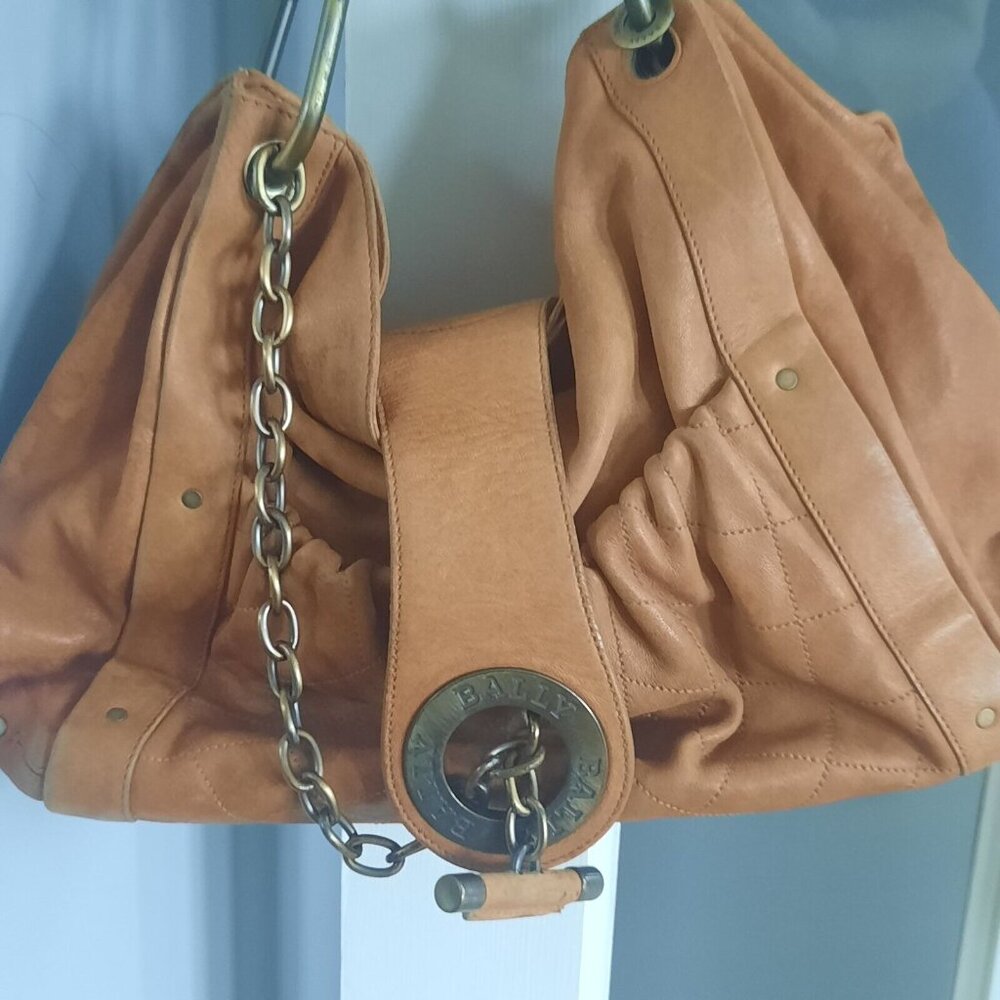 Bally leather shoulder bag , Made in Italy